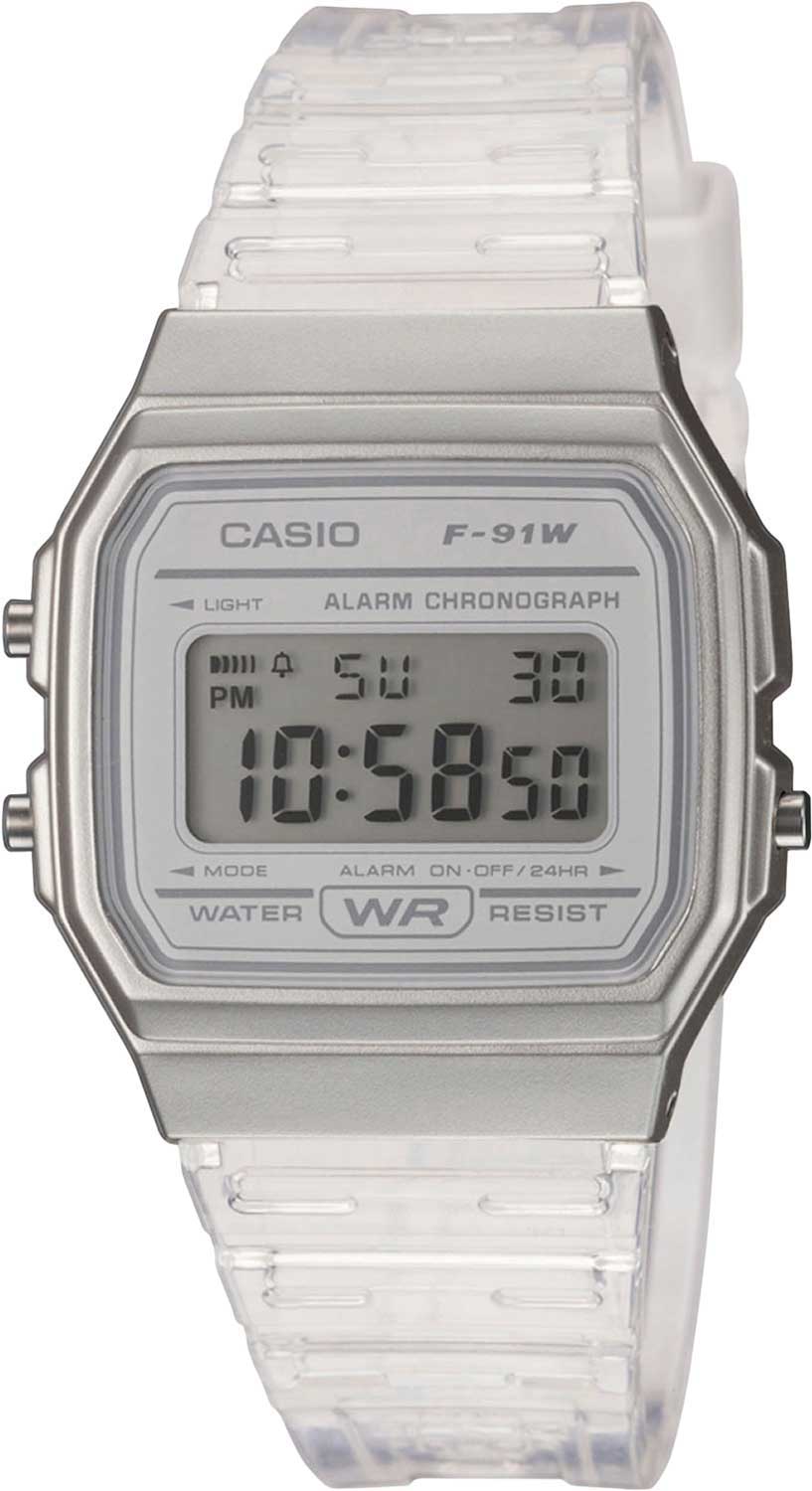 Японские наручные часы Casio Collection F-91WS-7EF-ucenka с хронографом