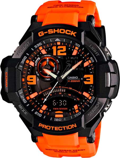 Японские наручные часы Casio G-SHOCK GA-1000-4A-ucenka с хронографом