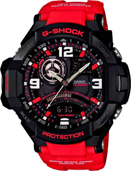 Японские наручные часы Casio G-SHOCK GA-1000-4B-ucenka с хронографом