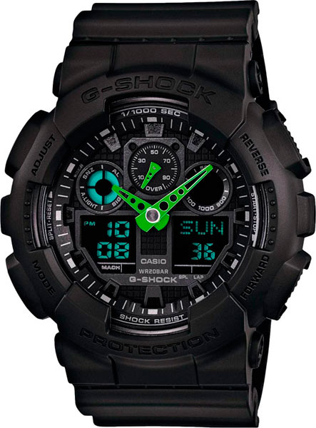 Японские наручные часы Casio G-SHOCK GA-100C-1A3 с хронографом