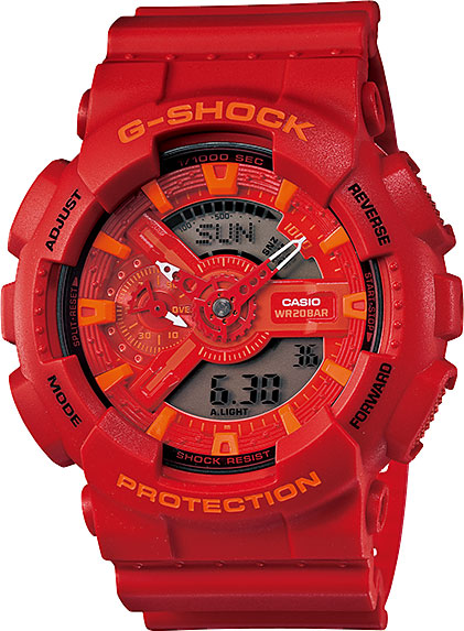 Японские наручные часы Casio G-SHOCK GA-110AC-4A с хронографом