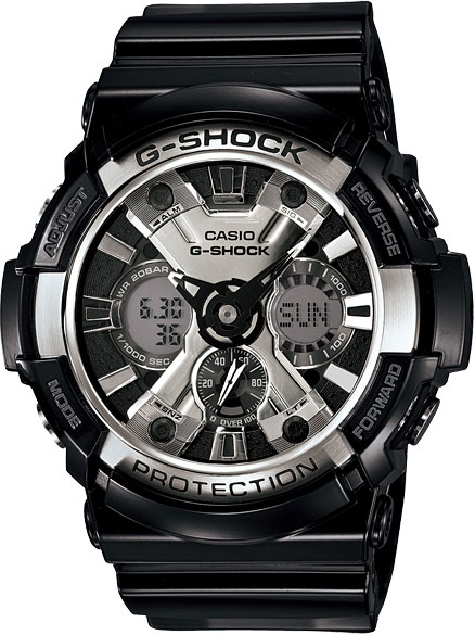 Японские наручные часы Casio G-SHOCK GA-200BW-1A с хронографом