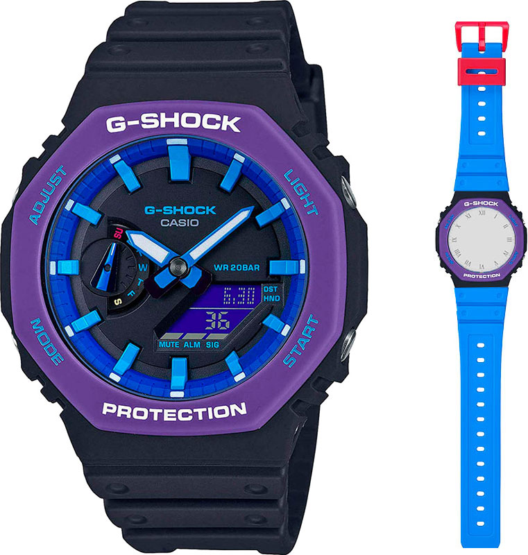 Японские наручные часы Casio G-SHOCK GA-2100THS-1AER с хронографом