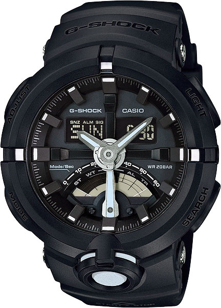 Японские наручные часы Casio G-SHOCK GA-500-1A с хронографом