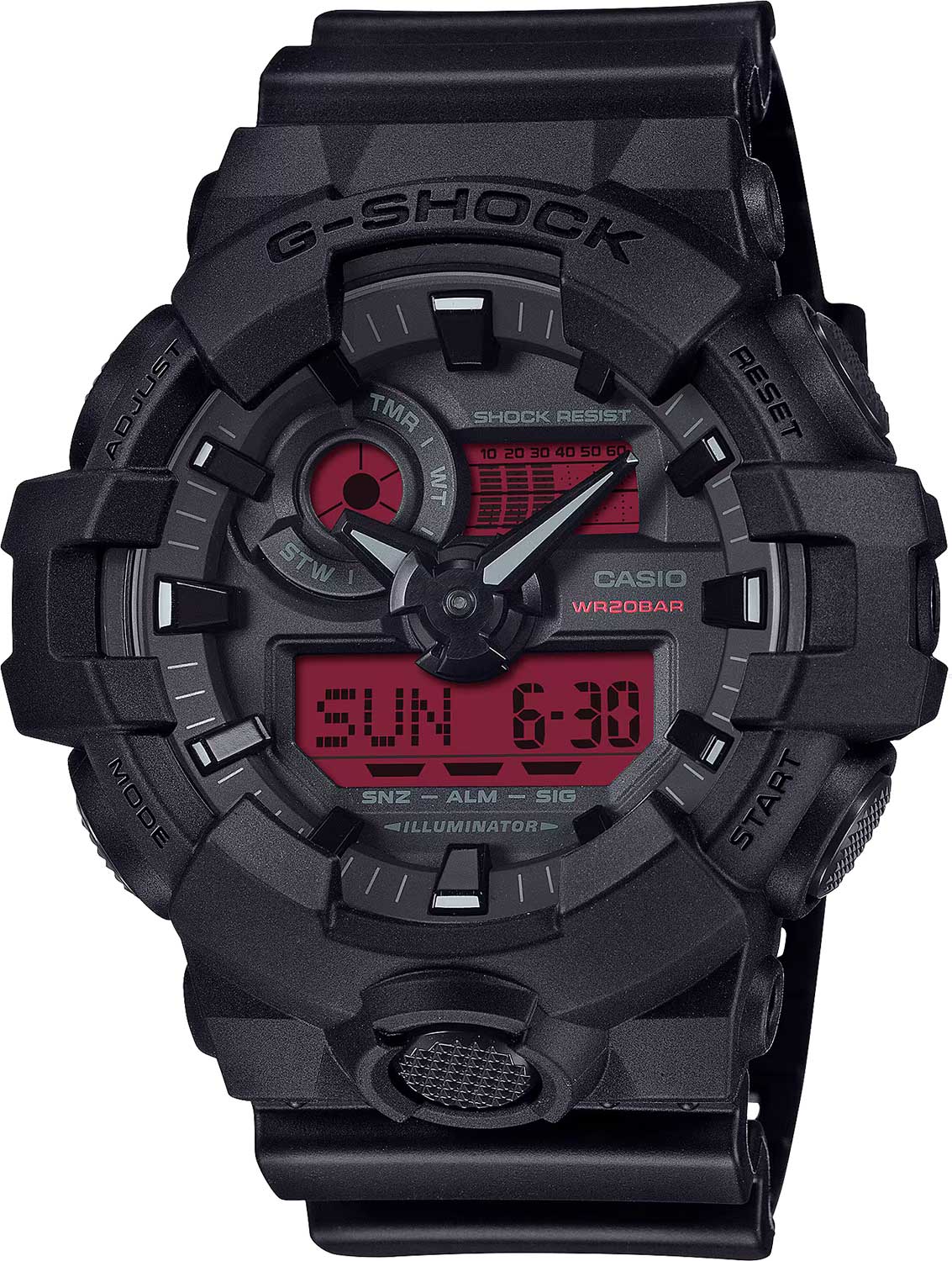 Японские наручные часы Casio G-SHOCK GA-700BBR-1A с хронографом
