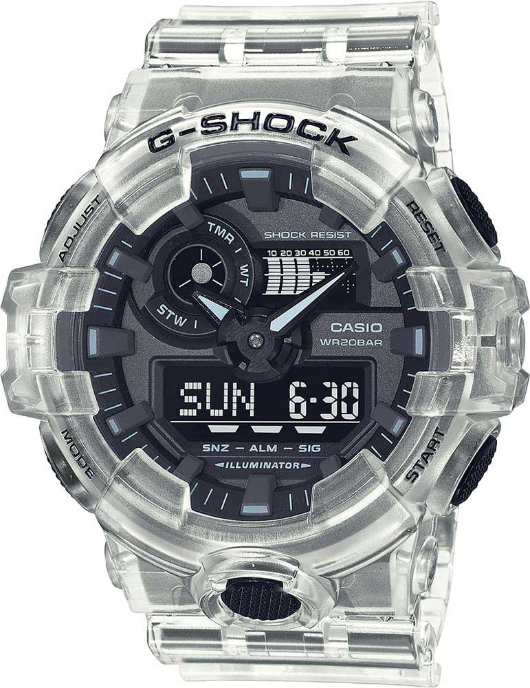 Японские наручные часы Casio G-SHOCK GA-700SKE-7AER-ucenka с хронографом