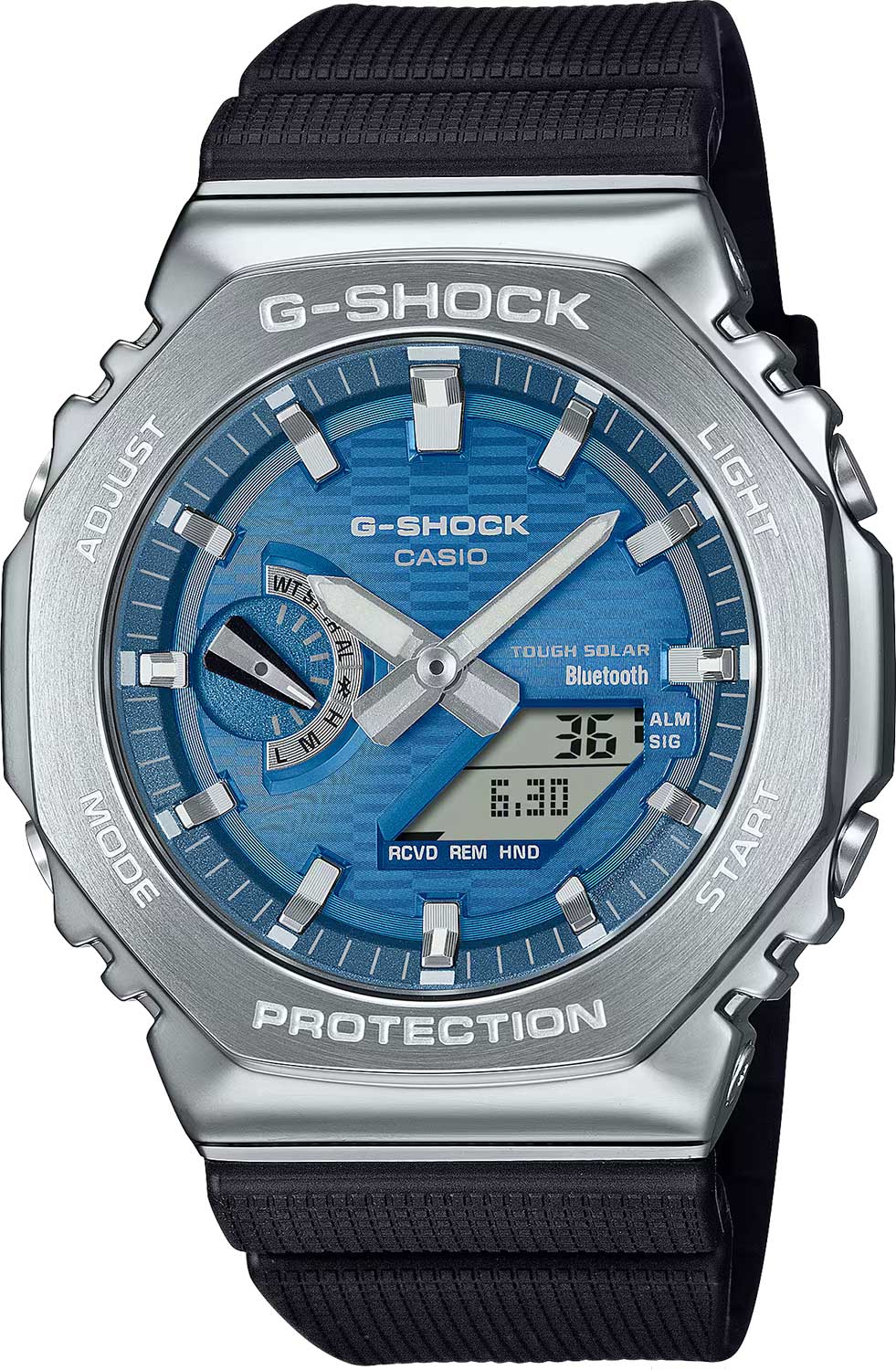 Японские наручные часы Casio G-SHOCK GBM-2100A-2B с хронографом
