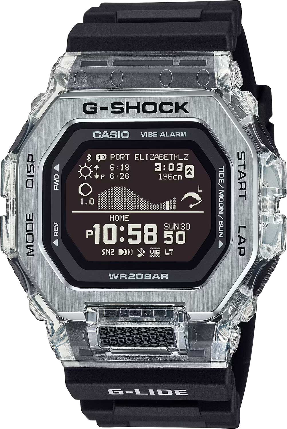 Японские спортивные наручные часы Casio G-SHOCK GBX-100S-1 с хронографом