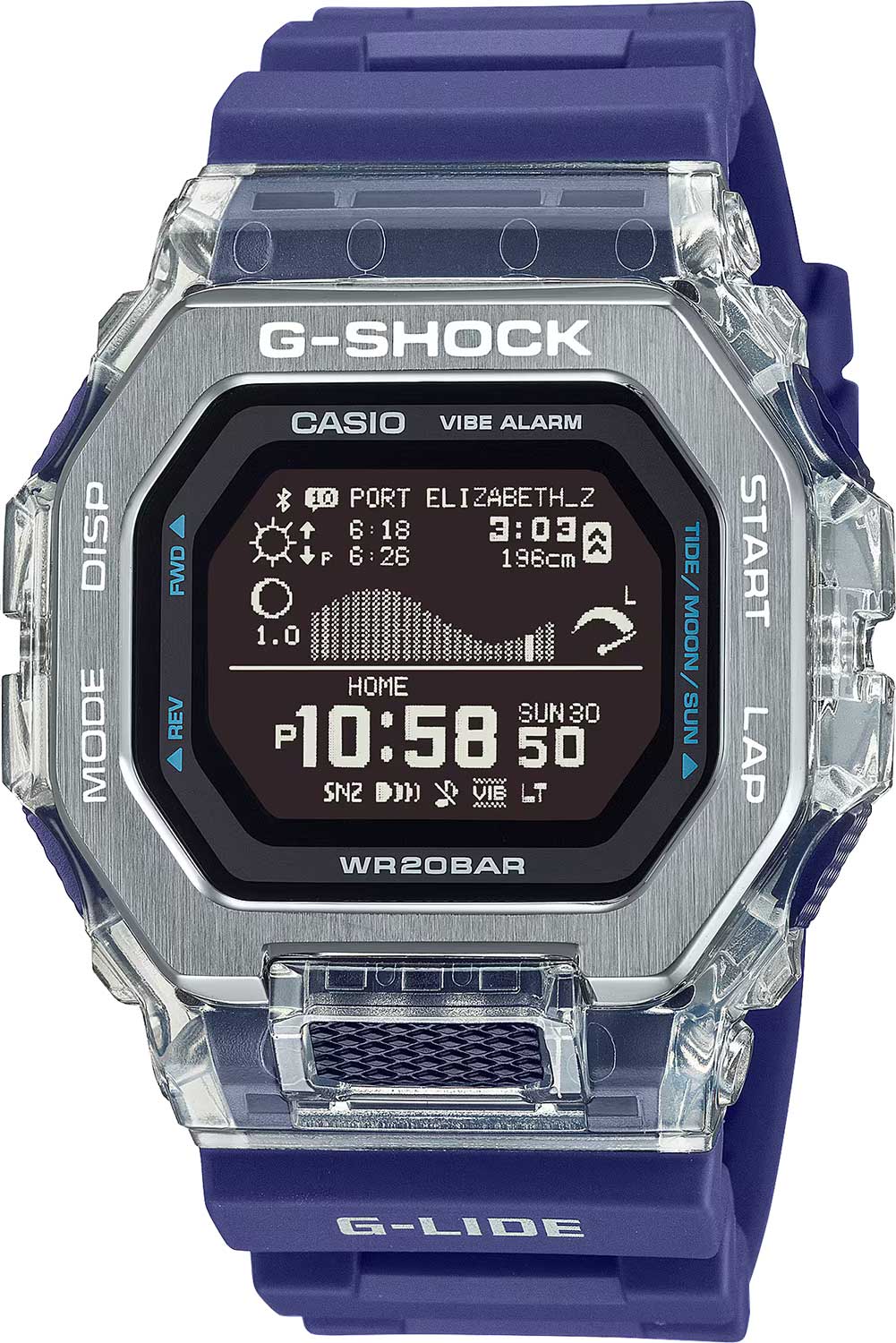 Японские спортивные наручные часы Casio G-SHOCK GBX-100S-2 с хронографом