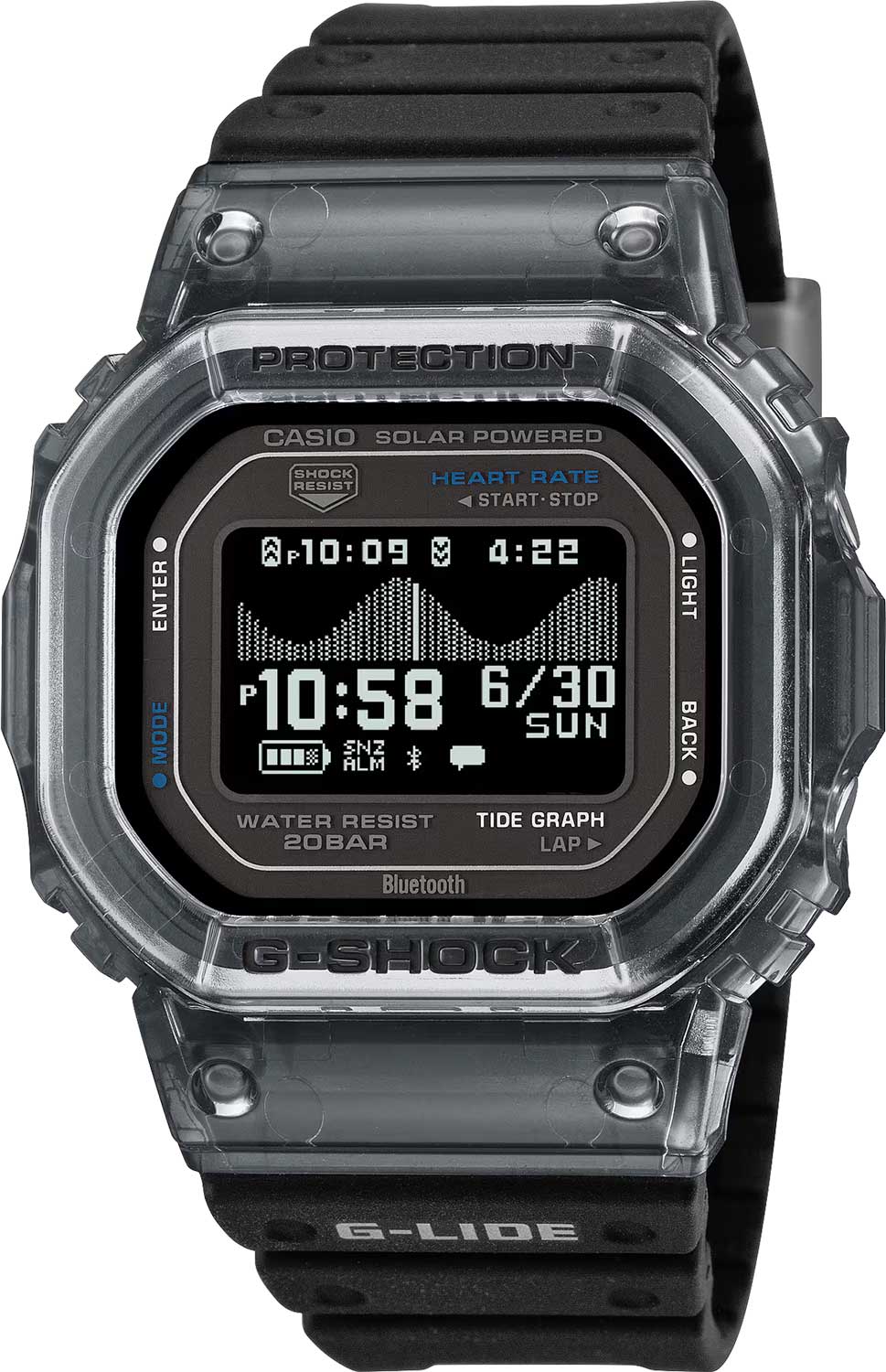 Японские умные часы Casio G-SHOCK GBX-H5600-1 с хронографом