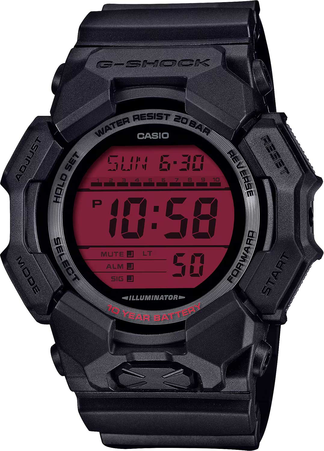 Японские наручные часы Casio G-SHOCK GD-010BBR-1 с хронографом