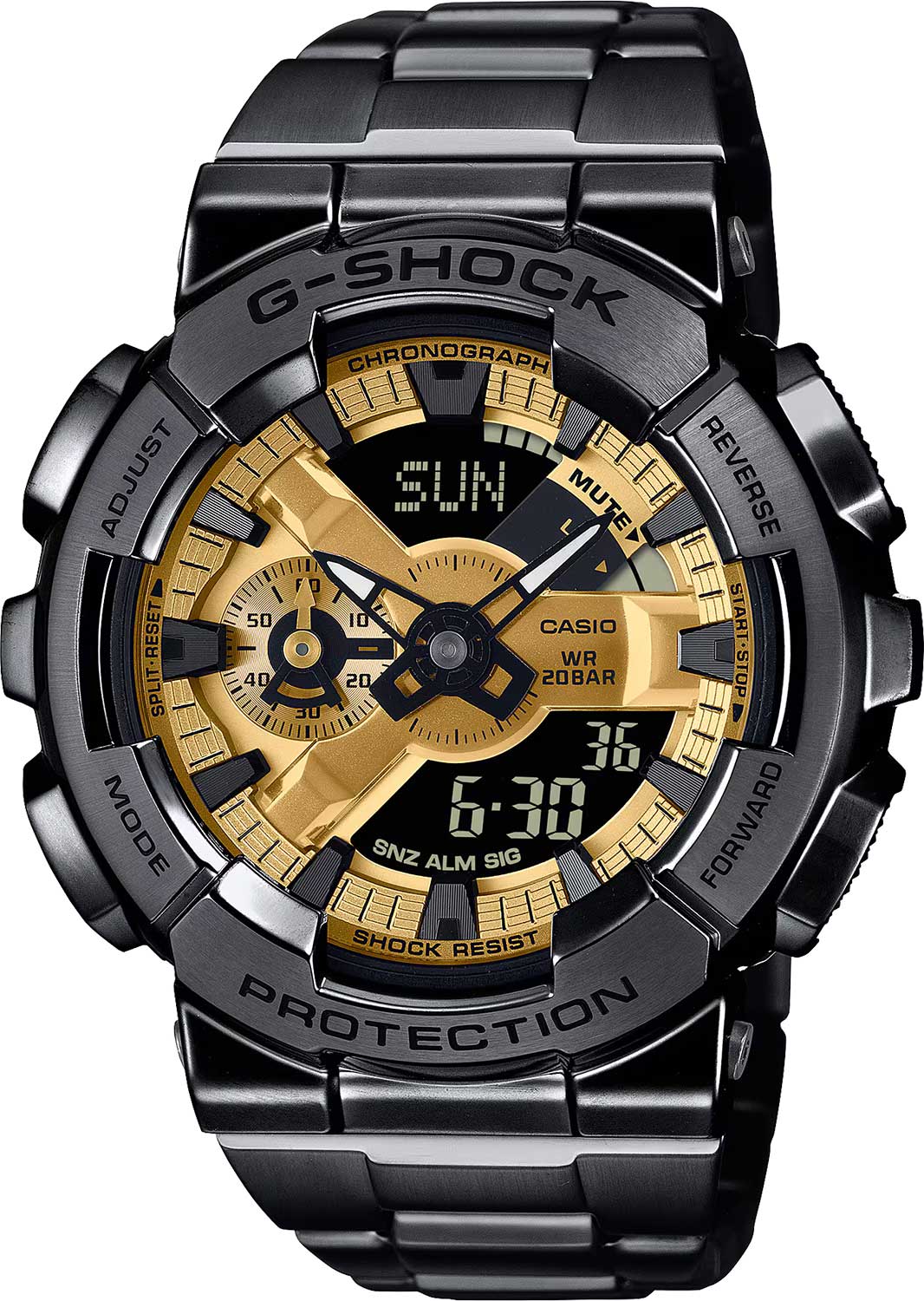 Японские наручные часы Casio G-SHOCK GM-110BD-1A9 с хронографом