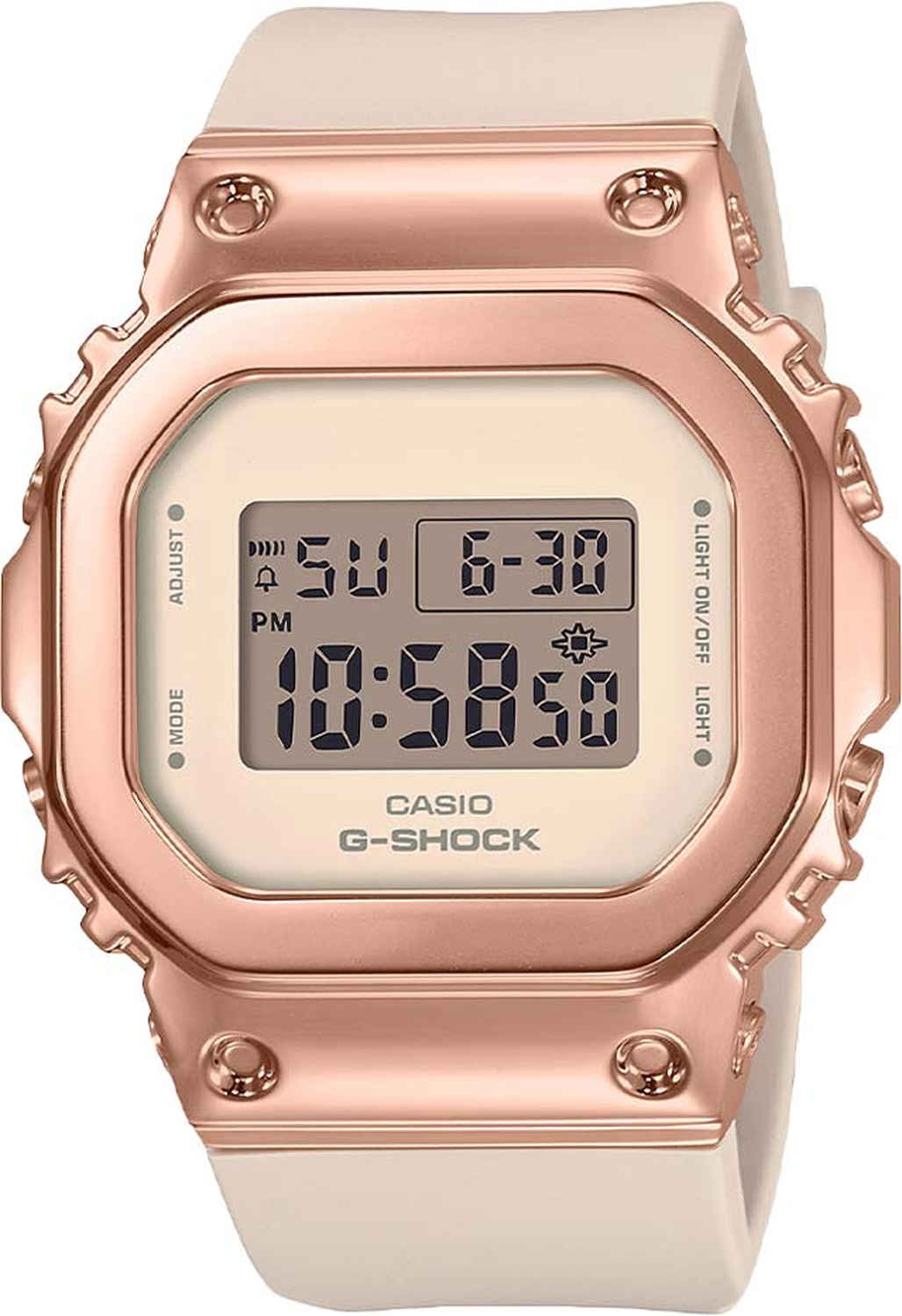 Японские наручные часы Casio G-SHOCK GM-S5600PG-4ER-ucenka-1 с хронографом