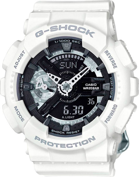 Японские наручные часы Casio G-SHOCK GMA-S110CW-7A1 с хронографом