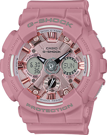 Японские наручные часы Casio G-SHOCK GMA-S120DP-4A с хронографом