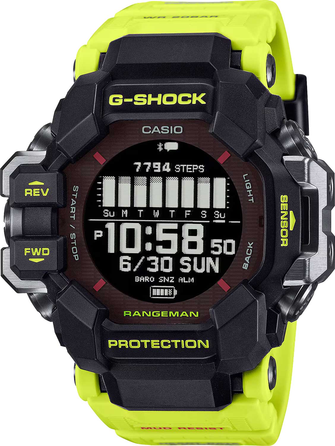 Японские умные часы Casio G-SHOCK GPR-H1000RY-1A9 с хронографом