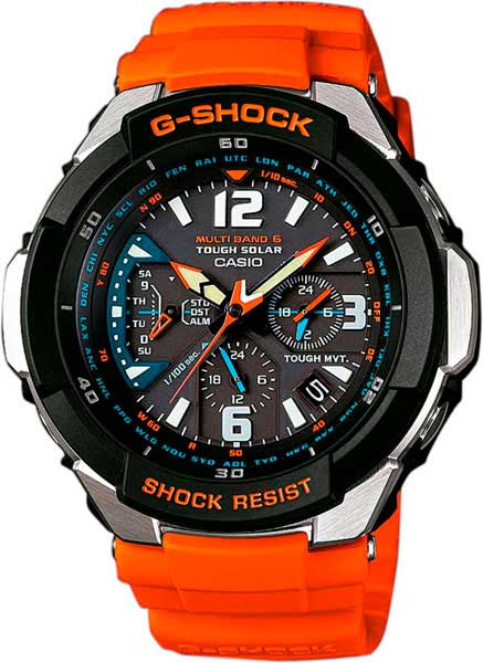 Японские наручные часы Casio G-SHOCK GW-3000M-4A-ucenka с хронографом
