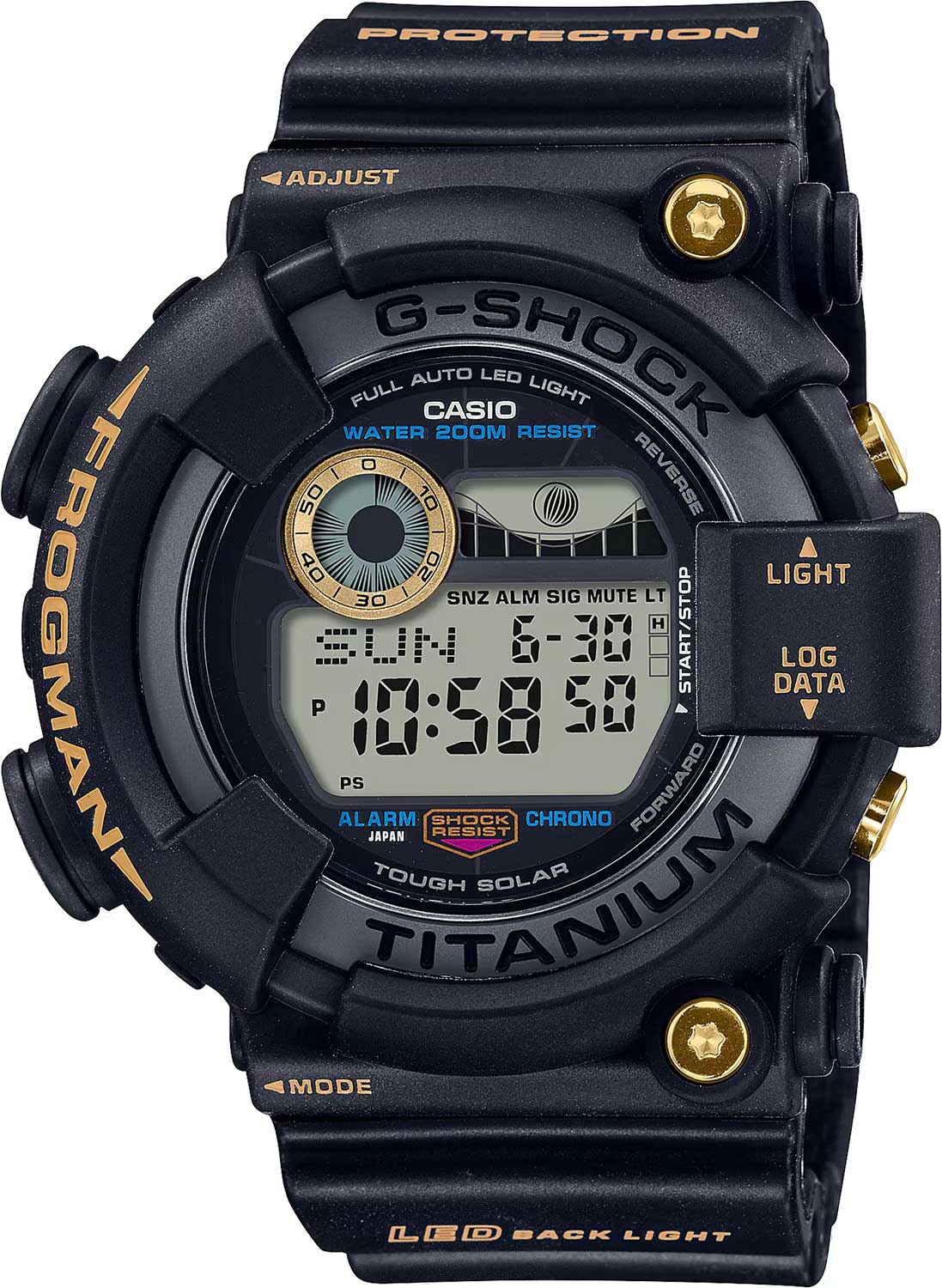 Японские титановые наручные часы Casio G-SHOCK GW-8230B-9A с хронографом