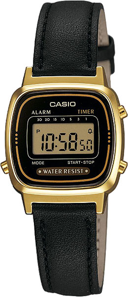 Японские наручные часы Casio Vintage LA-670WEGL-1E с хронографом
