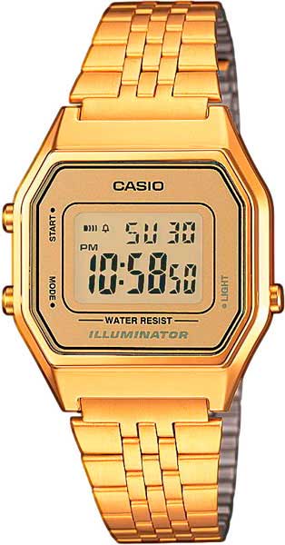 Японские наручные часы Casio Vintage LA-680WEGA-9E-ucenka-3 с хронографом