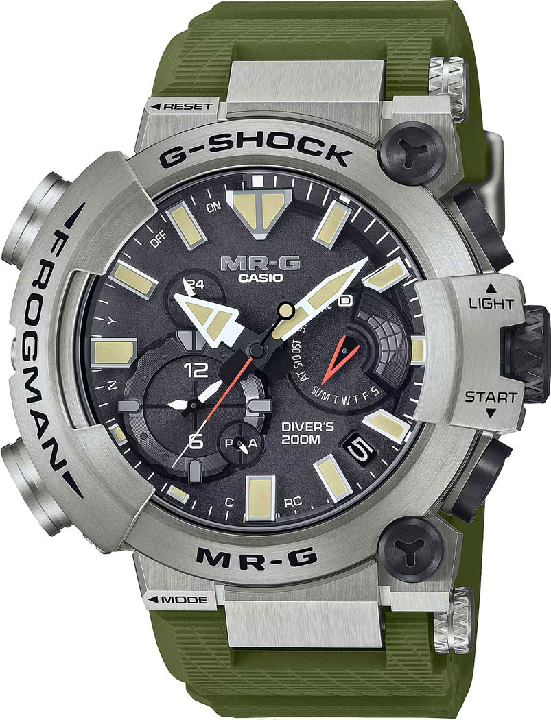 Японские титановые наручные часы Casio G-SHOCK MRG-BF1000RG-3A с хронографом