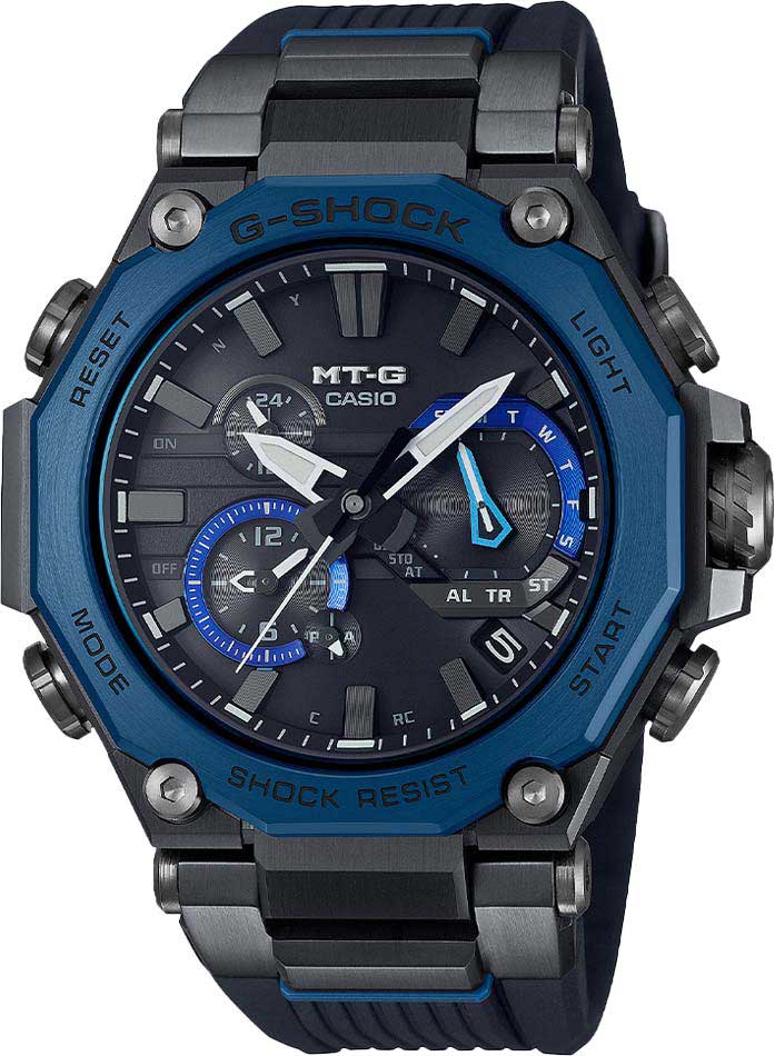 Японские наручные часы Casio G-SHOCK MTG-B2000B-1A2ER-ucenka с хронографом