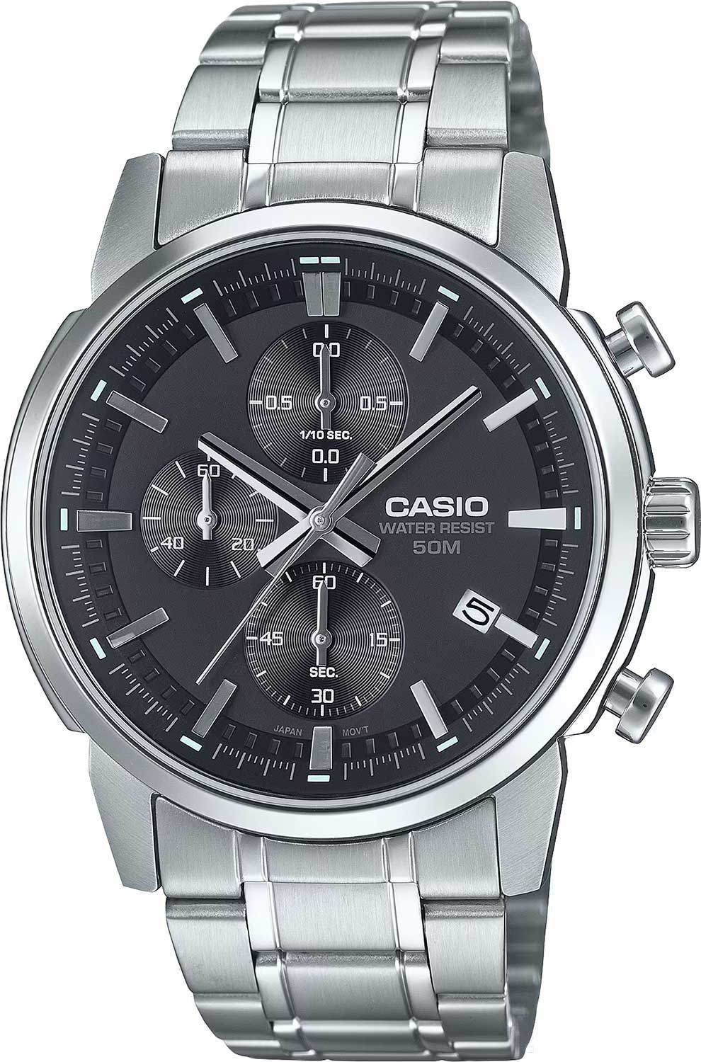 Японские наручные часы Casio Collection MTP-E510D-1A1-ucenka с хронографом