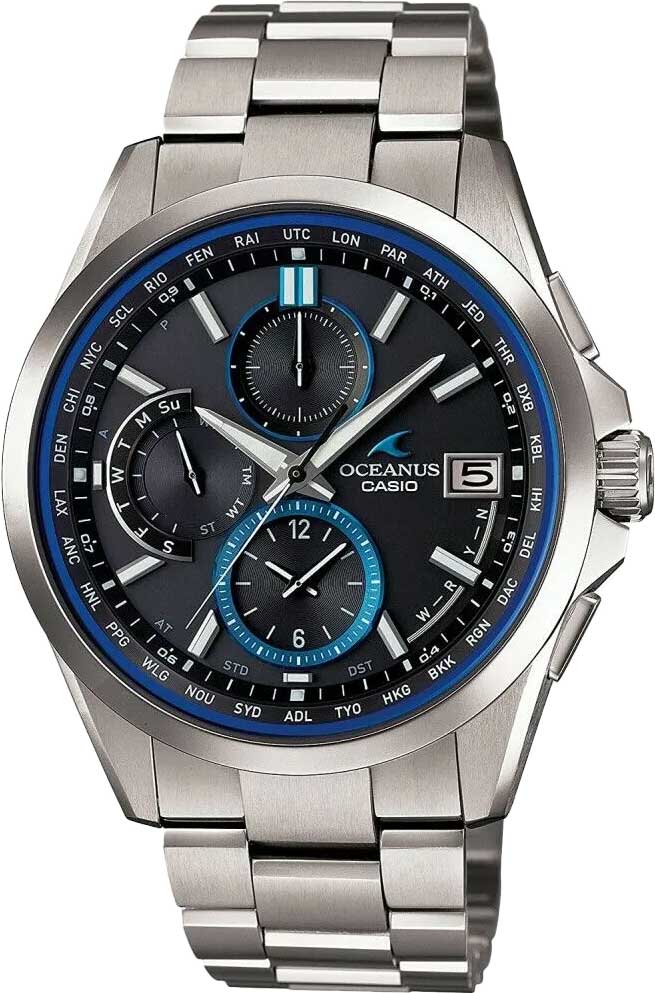 Японские титановые наручные часы Casio Oceanus OCW-T2600-1A с хронографом