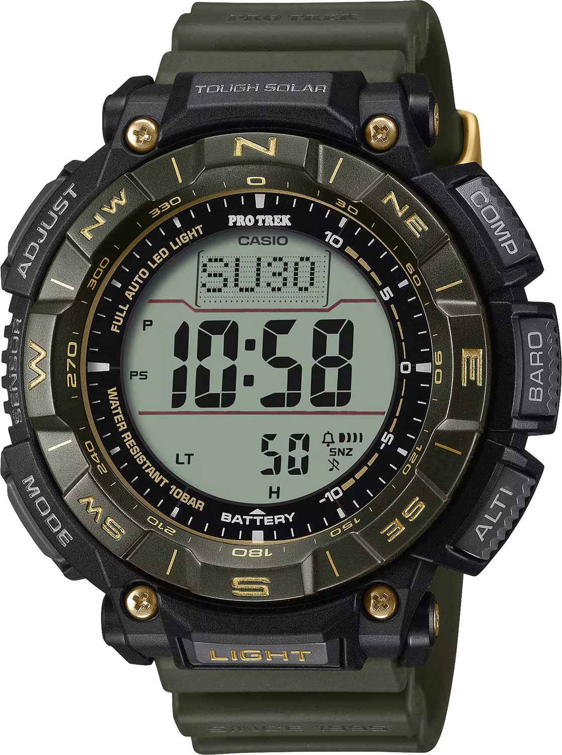 Японские наручные часы Casio Pro Trek PRG-340ANS-3 с хронографом