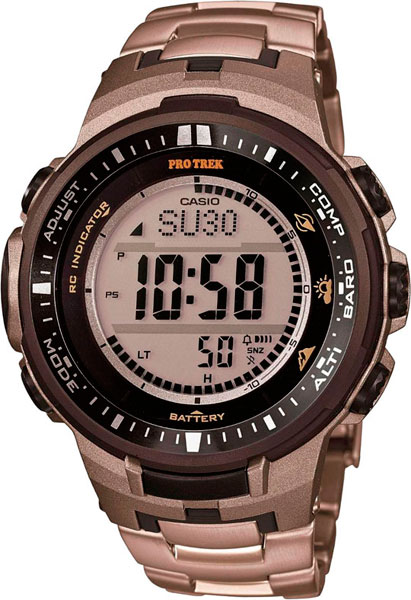 Японские наручные часы Casio Pro Trek PRW-3000T-7E с хронографом