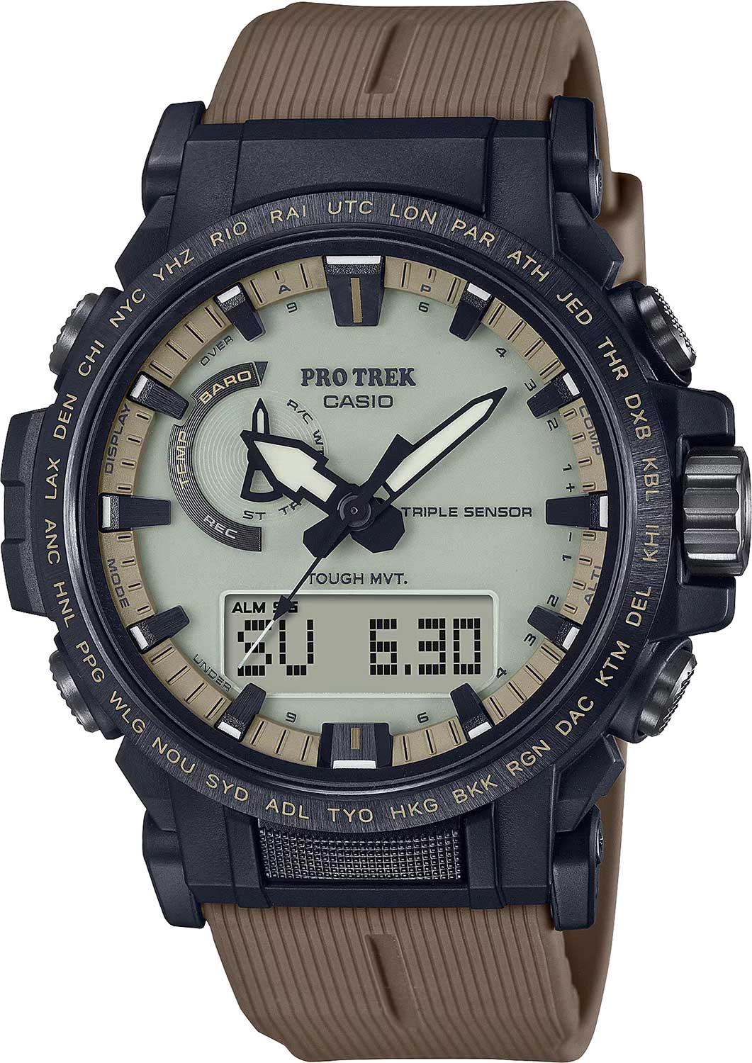 Японские наручные часы Casio Pro Trek PRW-61LD-5 с хронографом