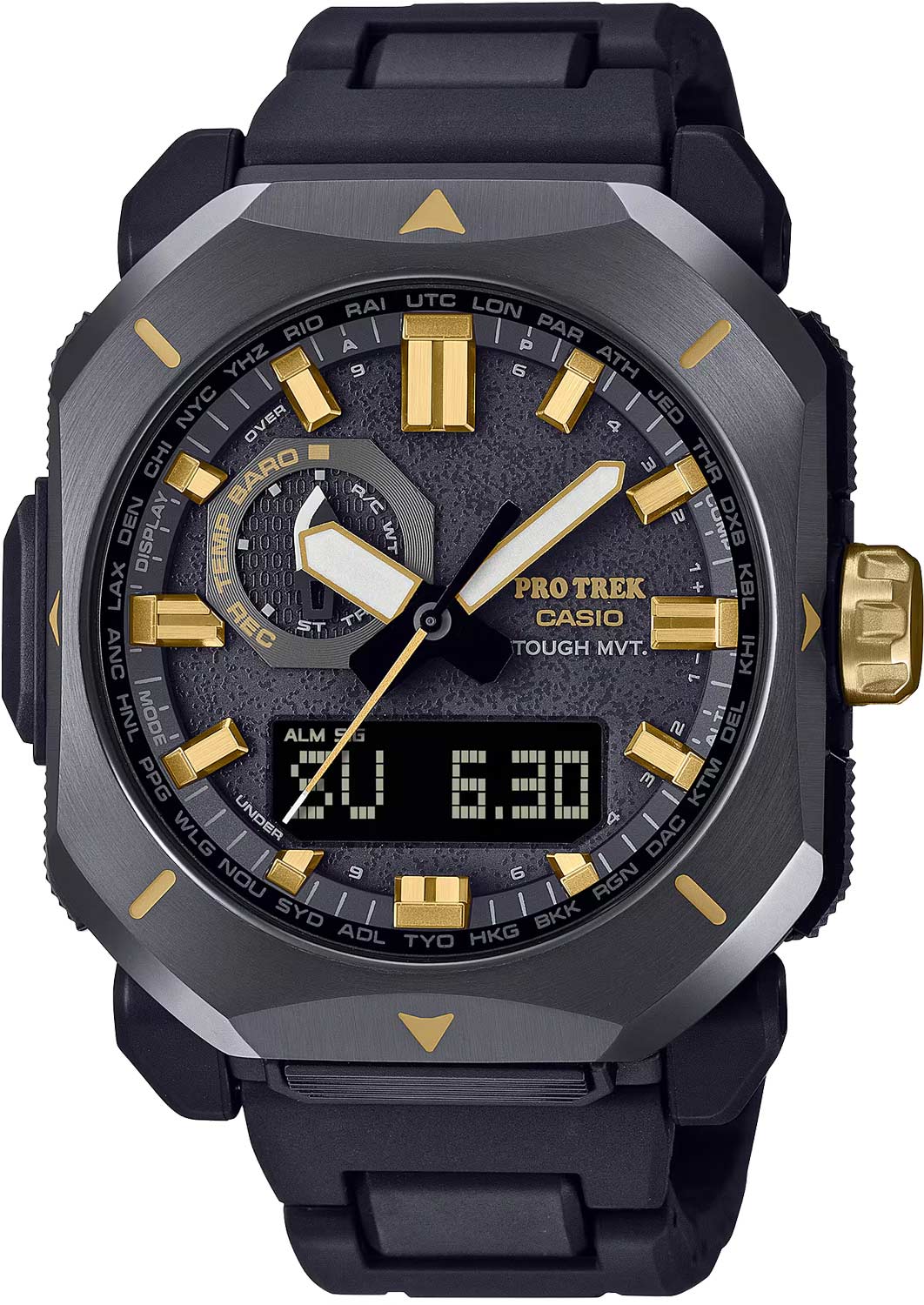 Японские наручные часы Casio Pro Trek PRW-6900ZE-1 с хронографом