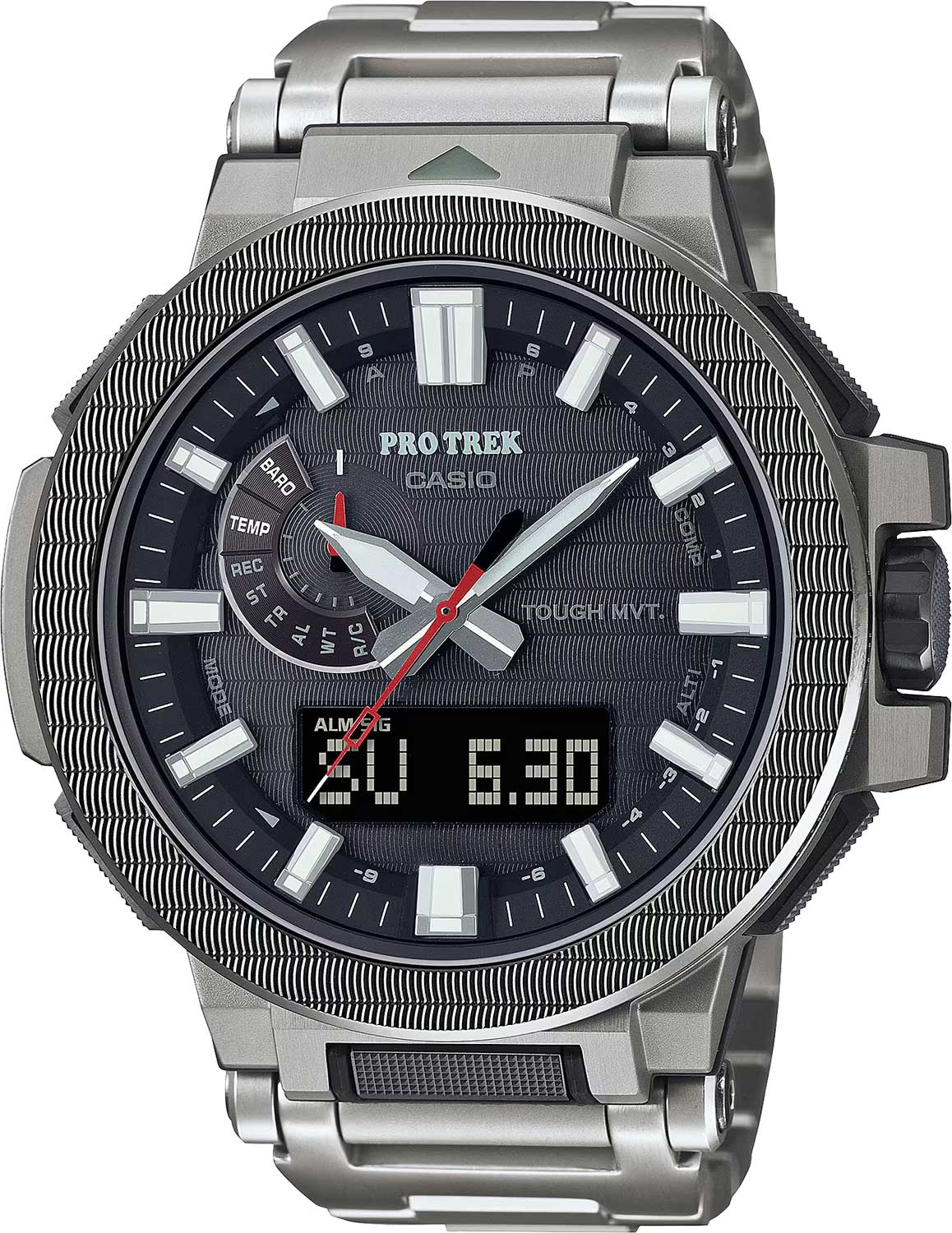 Японские титановые наручные часы Casio Pro Trek PRX-8001YT-7 с хронографом