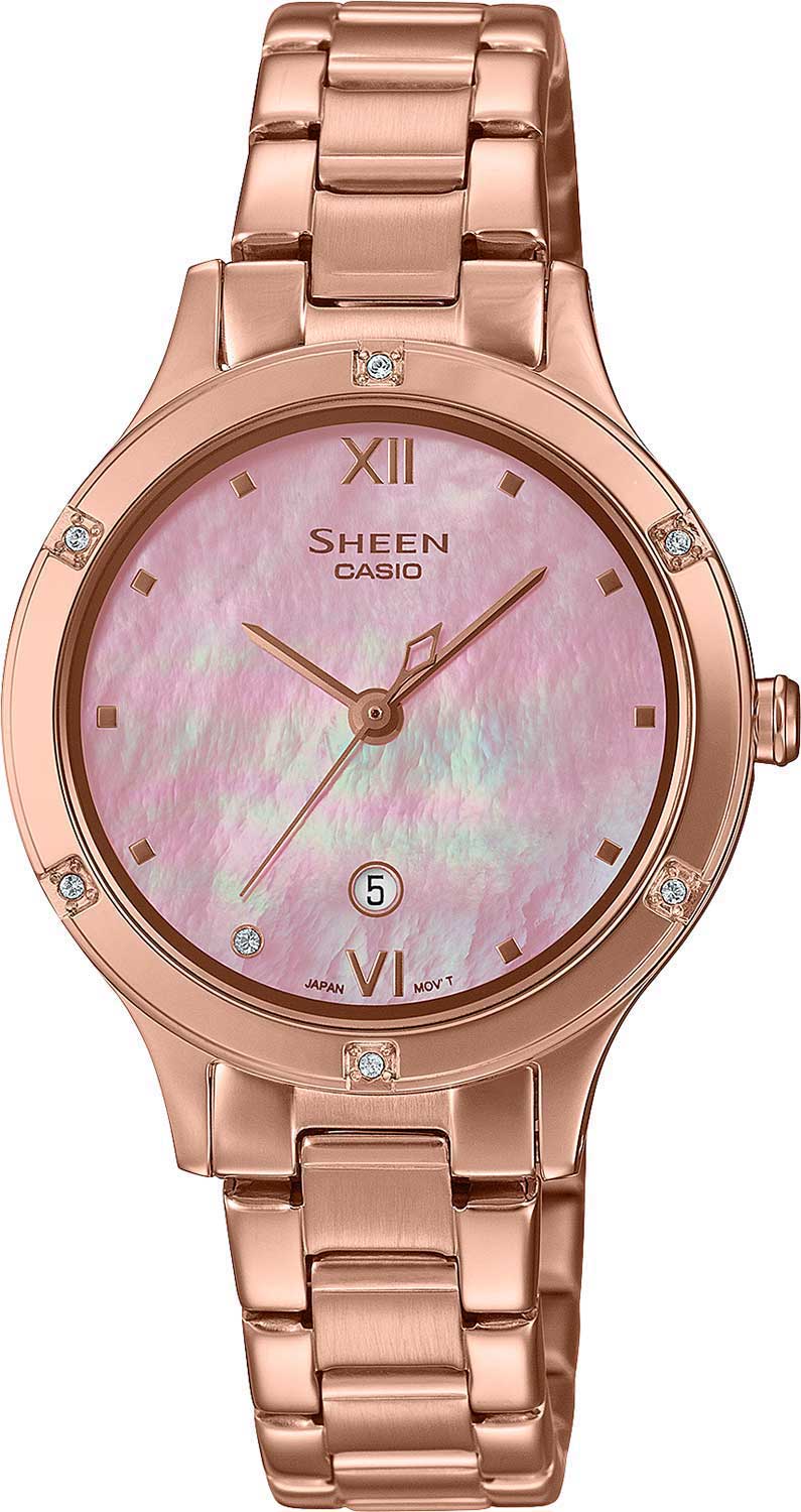 Японские наручные часы Casio Sheen SHE-4546PG-4A-ucenka-1