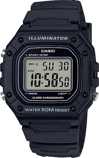 Японские наручные часы Casio Collection W-218H-1A-ucenka с хронографом