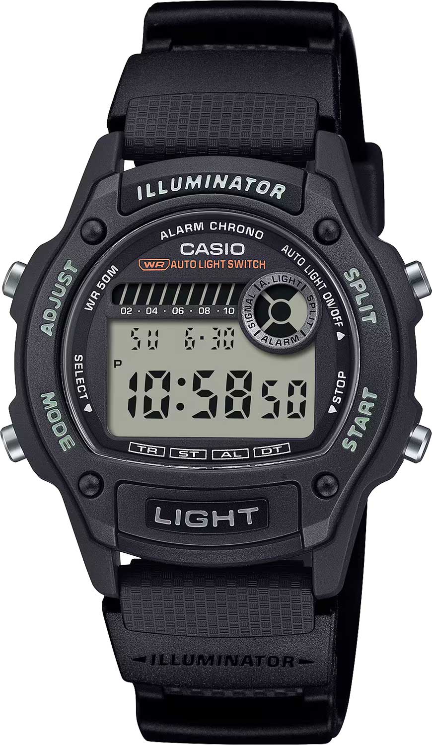 Японские наручные часы Casio Collection W-220H-1A с хронографом