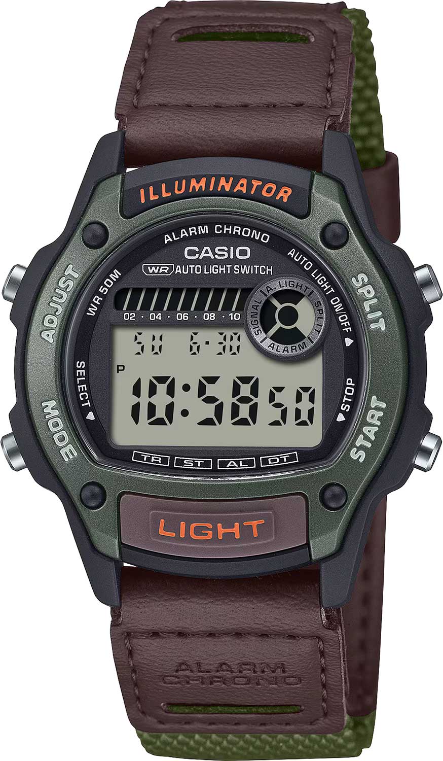 Японские наручные часы Casio Collection W-220HF-3A с хронографом