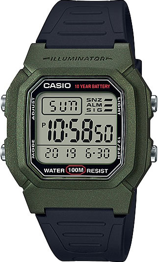 Японские наручные часы Casio Collection W-800HM-3A с хронографом