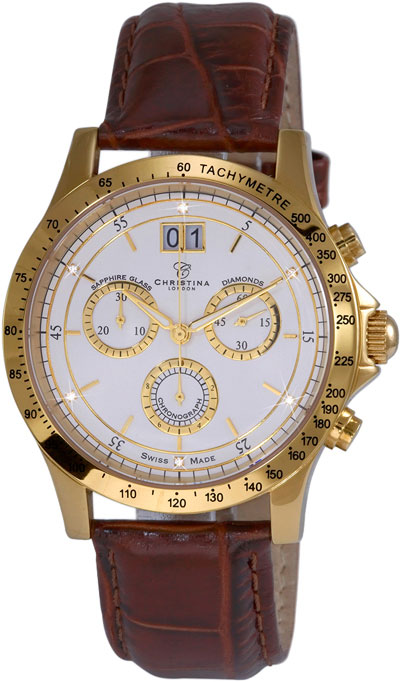 Швейцарские наручные часы Christina London CHL-503GWBR с хронографом