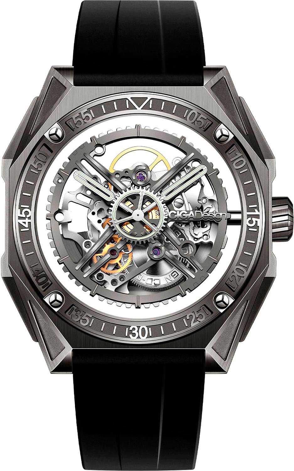 Механические титановые наручные часы CIGA Design M051-TT01-W6B-ucenka