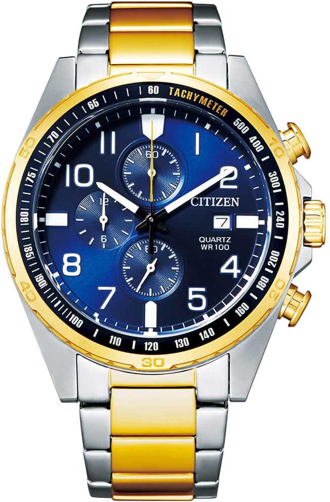 Японские наручные часы Citizen AN3654-50L-ucenka с хронографом