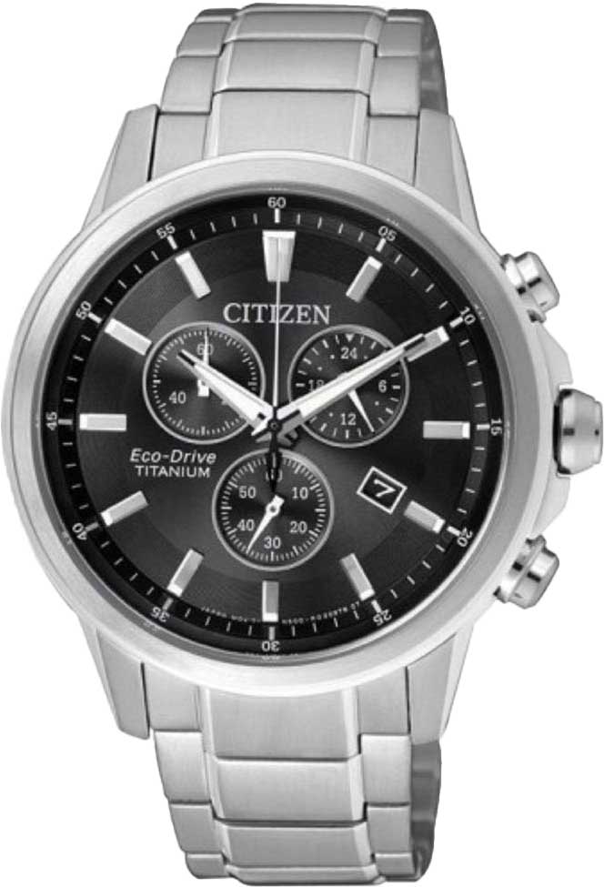 Японские титановые наручные часы Citizen AT2340-81E с хронографом