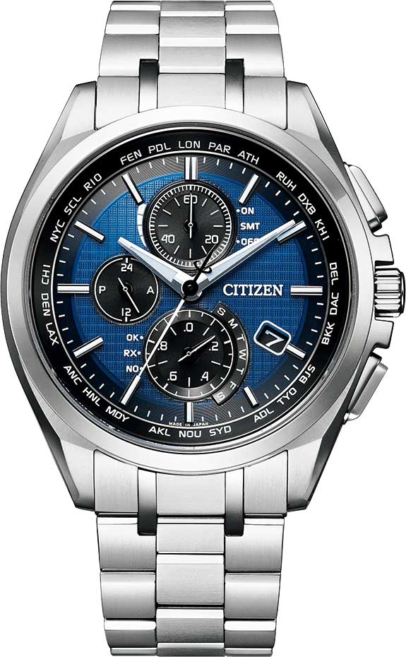 Японские титановые наручные часы Citizen AT8040-57L с хронографом