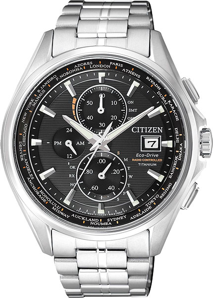 Японские титановые наручные часы Citizen AT8130-56E с хронографом