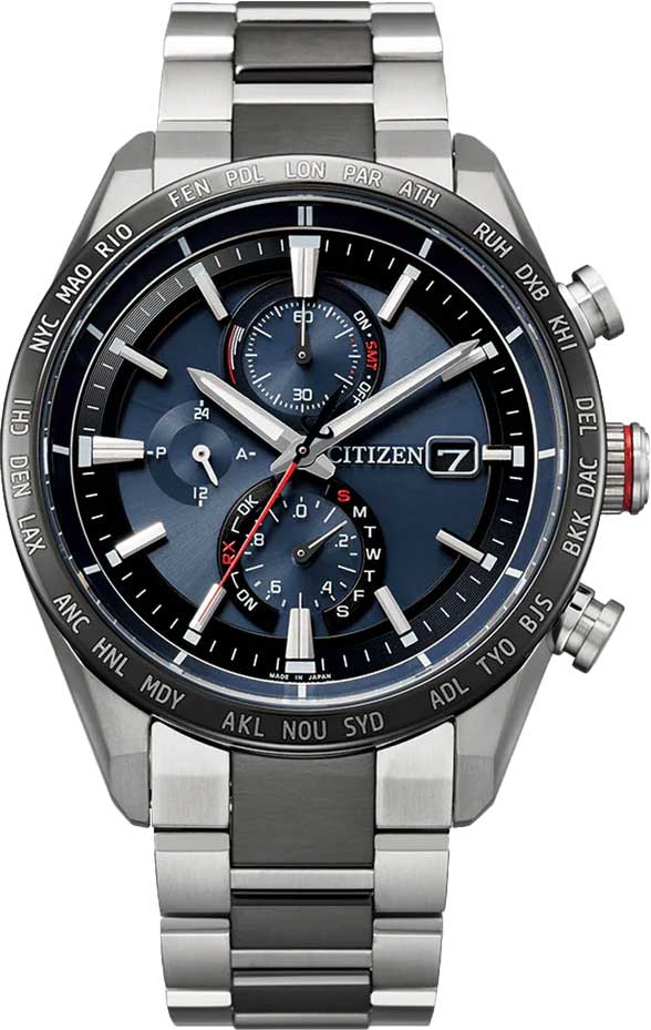 Японские титановые наручные часы Citizen AT8186-51L с хронографом