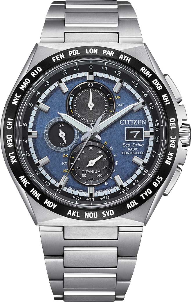 Японские титановые наручные часы Citizen AT8238-84L с хронографом