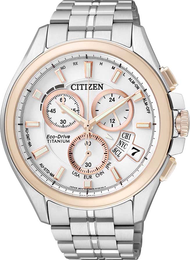 Японские титановые наручные часы Citizen BY0054-57A с хронографом