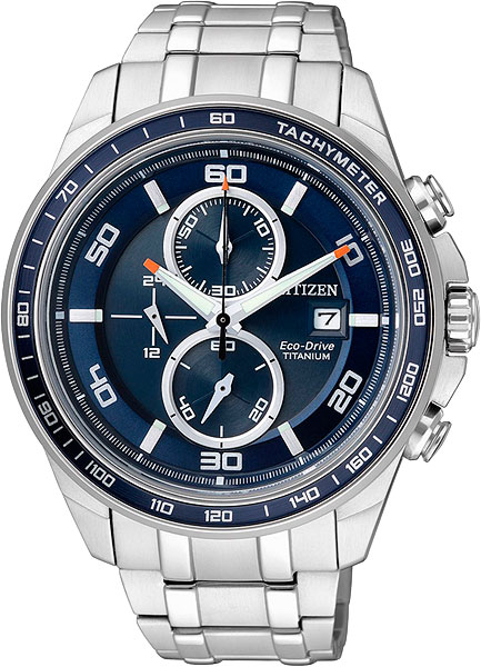 Японские титановые наручные часы Citizen CA0345-51L с хронографом