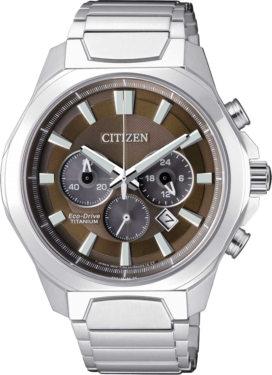 Японские титановые наручные часы Citizen CA4320-51W с хронографом