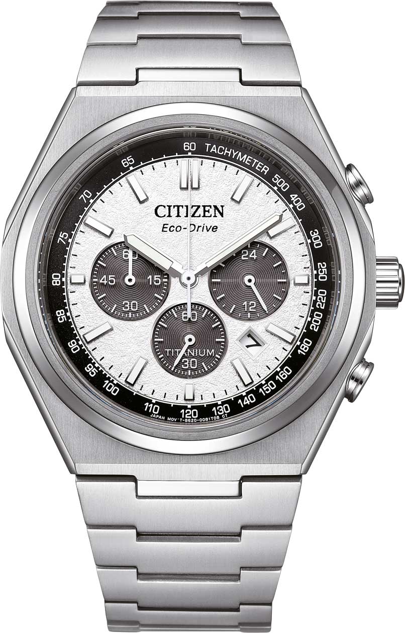 Японские титановые наручные часы Citizen CA4610-85A с хронографом